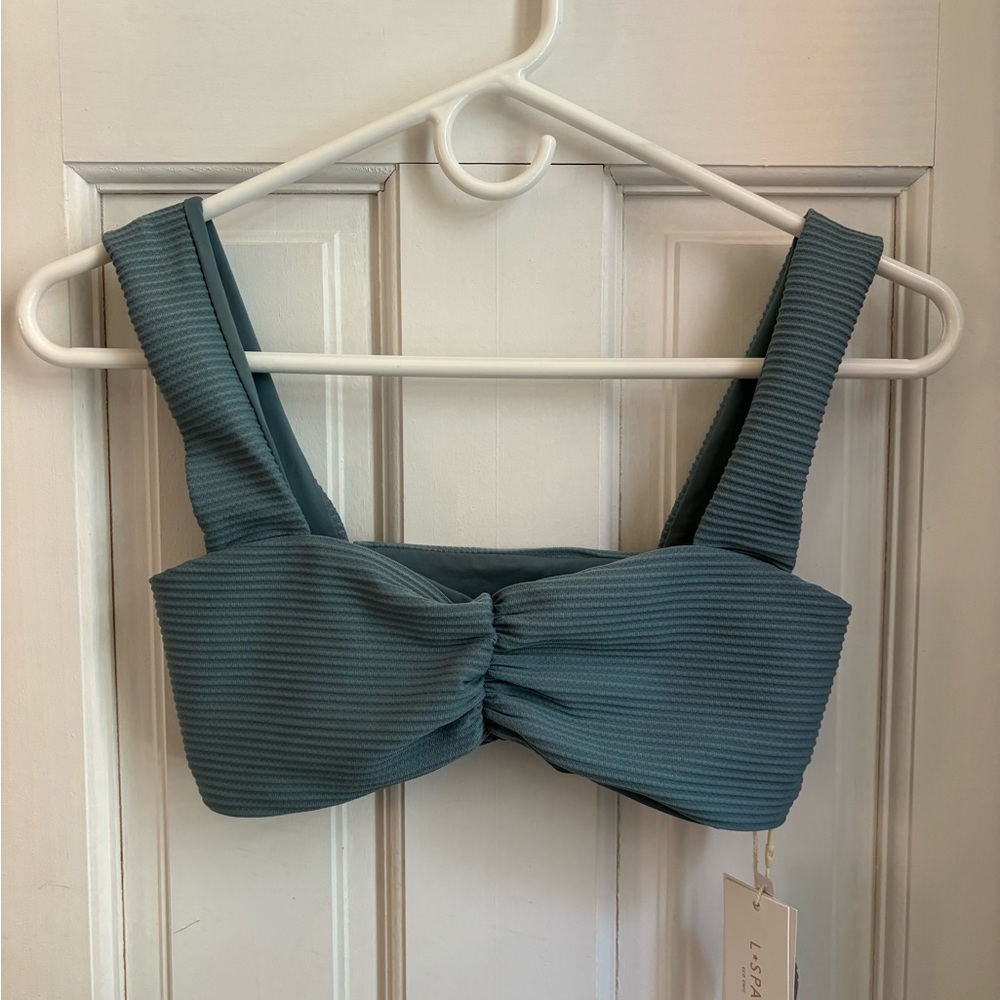 L*SPACE Marlee Bikini Top - Slated Glass, small (NEW)